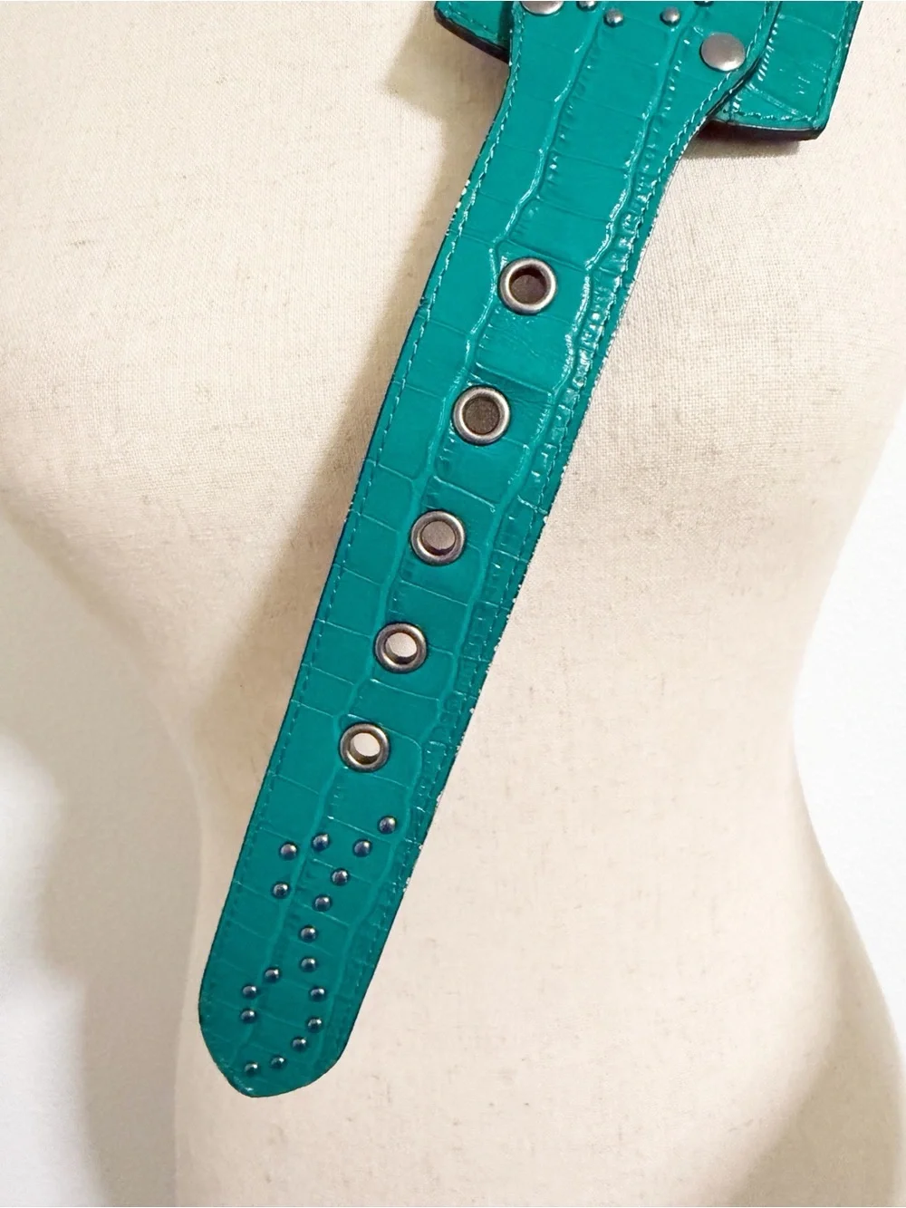 Lucky & Blessed Wide Turquoise Leather Concho Belt